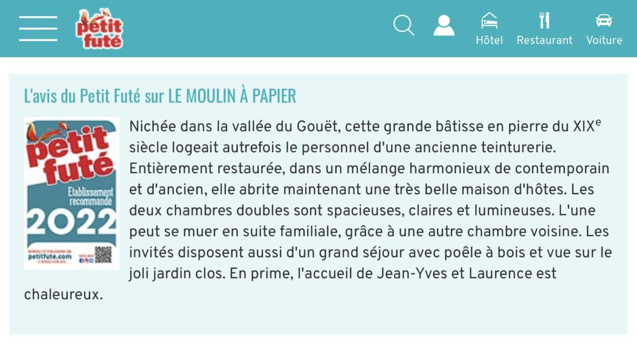 Chambres D Hotes Du Moulin A Papier Σαιν-Μπριέκ Εξωτερικό φωτογραφία